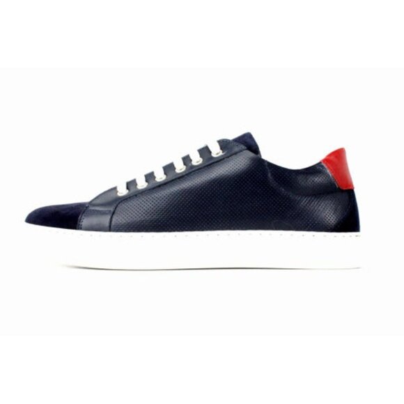 Italian Handmade Men\'s Leather Sneaker/ Aquim Blue Sneaker for Men / Sneaker - M main image 9